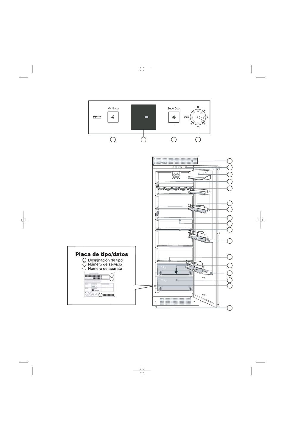 Placa de tipo/datos | Liebherr KE/ES 4240 2804 User Manual | Page 38 / 55