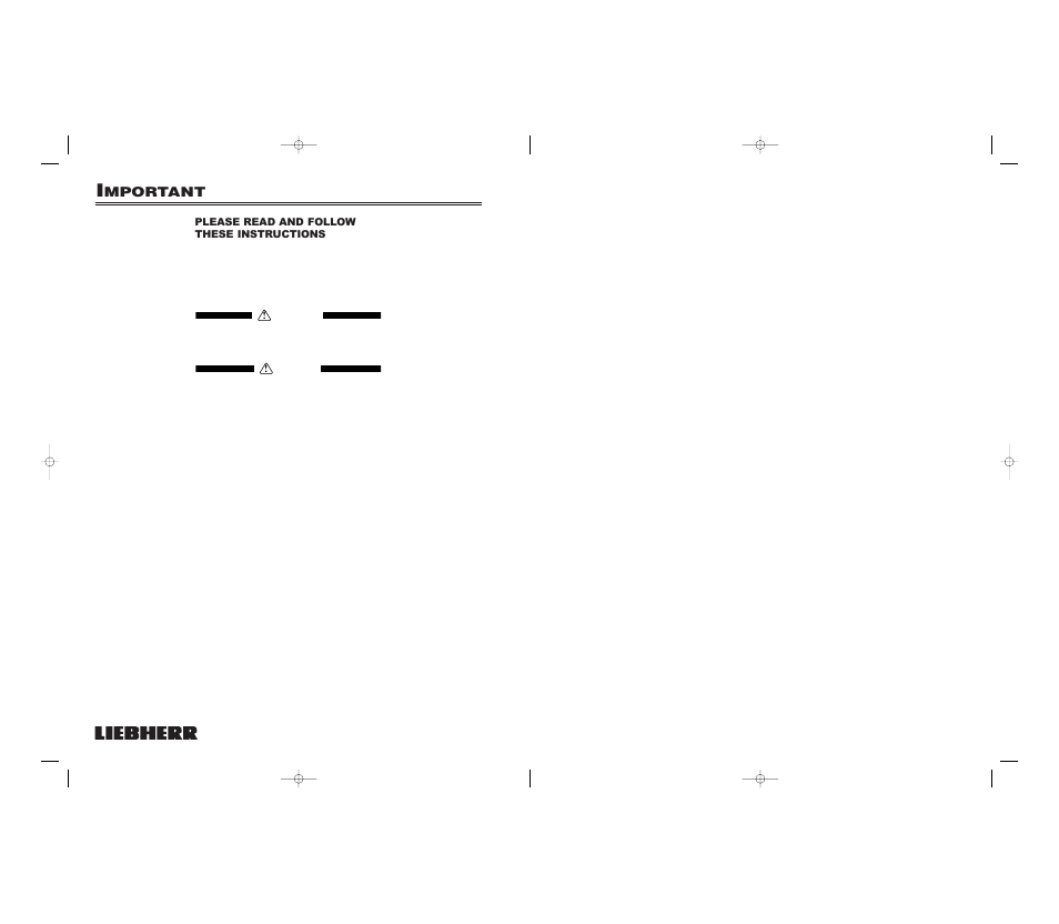 Mportant | Liebherr 7080 359-02 User Manual | Page 2 / 84
