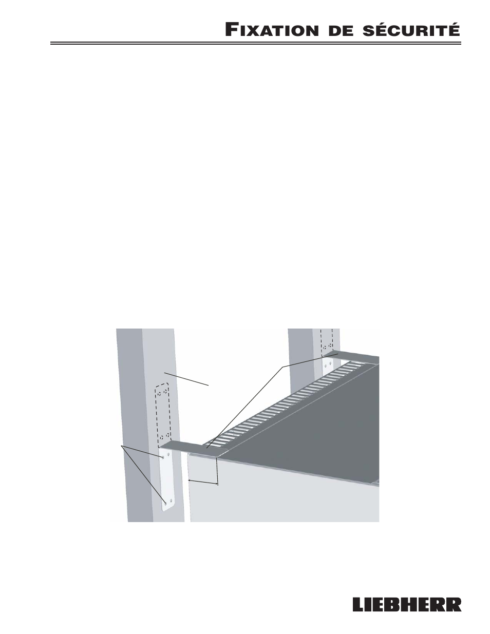 Ixation de sécurité | Liebherr 7080 359-02 User Manual | Page 45 / 84
