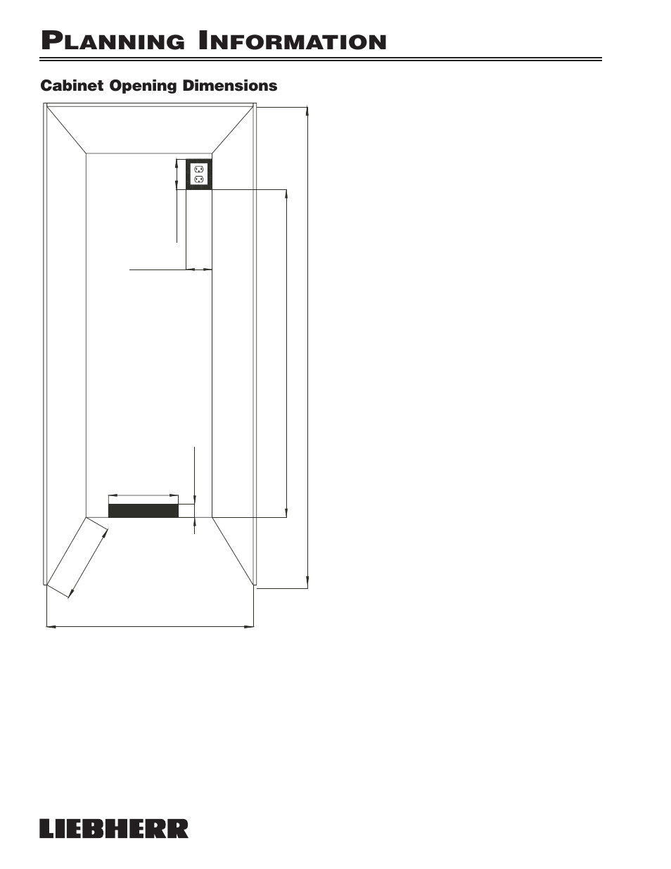 Lanning, Nformation, Cabinet opening dimensions | Liebherr 7080 359-02 User Manual | Page 6 / 84