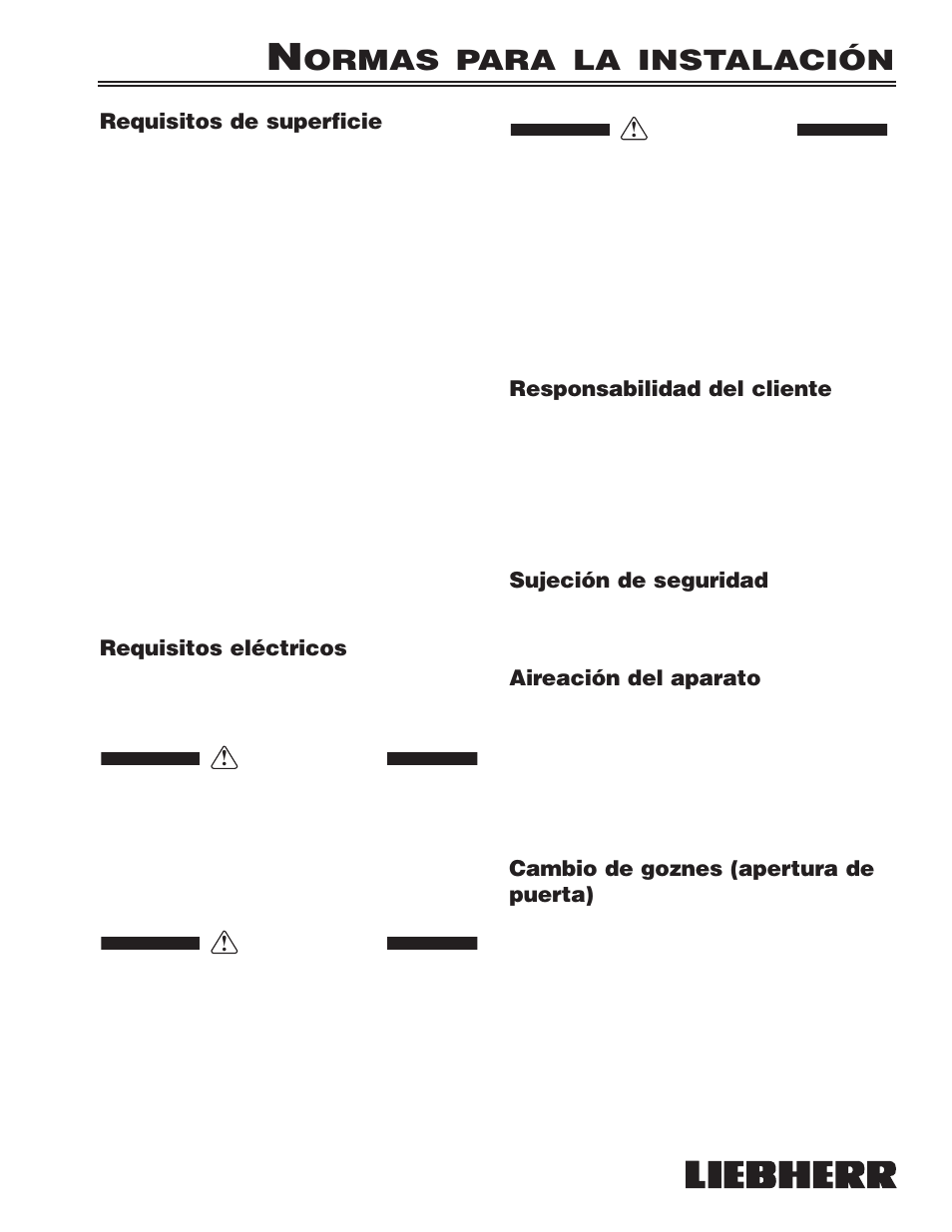 Ormas para la instalación | Liebherr 7080 359-02 User Manual | Page 61 / 84