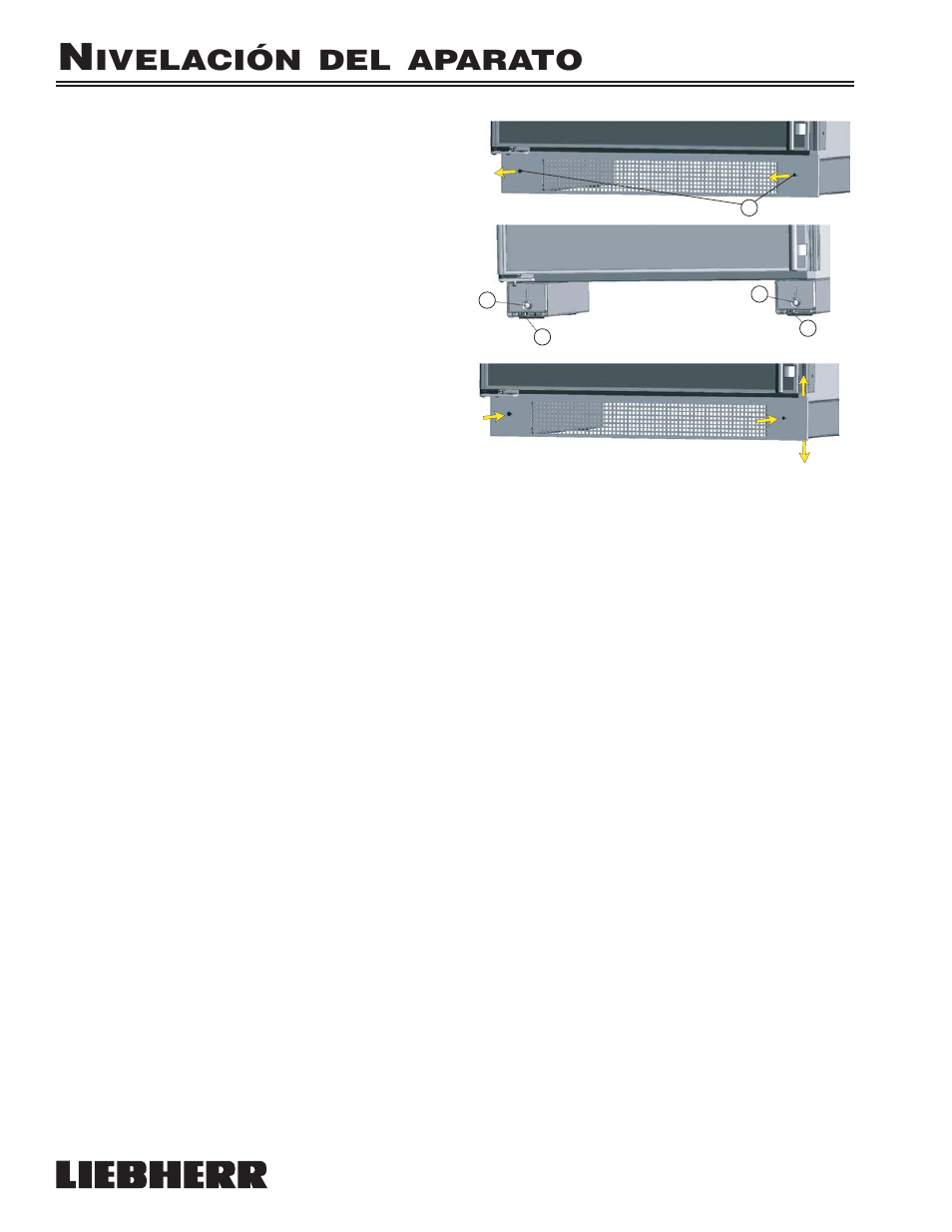 Ivelación del aparato | Liebherr 7080 359-02 User Manual | Page 72 / 84