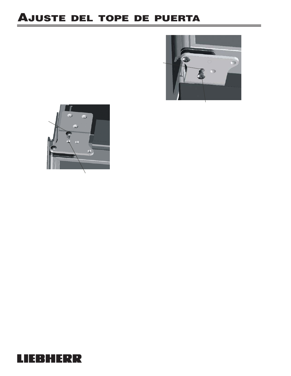 Juste del tope de puerta | Liebherr 7080 359-02 User Manual | Page 74 / 84