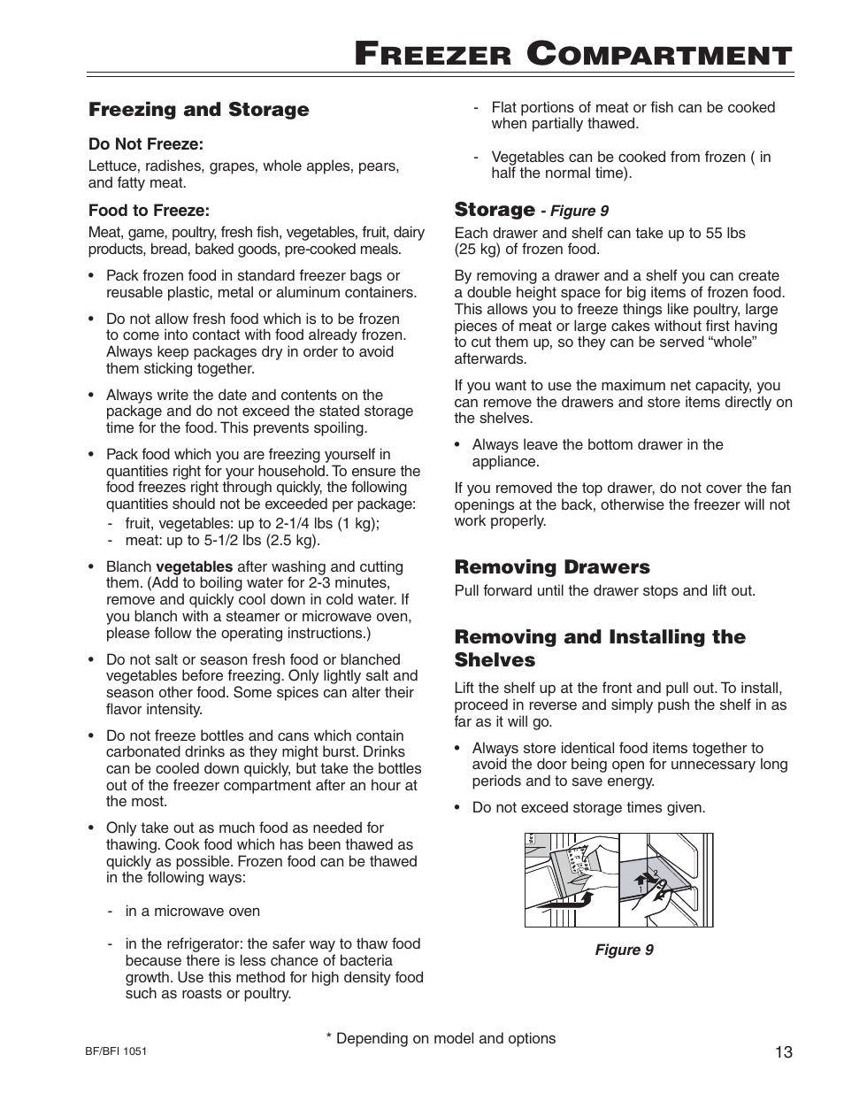 Reezer, Ompartment | Liebherr BF/BFI 1051 User Manual | Page 17 / 23