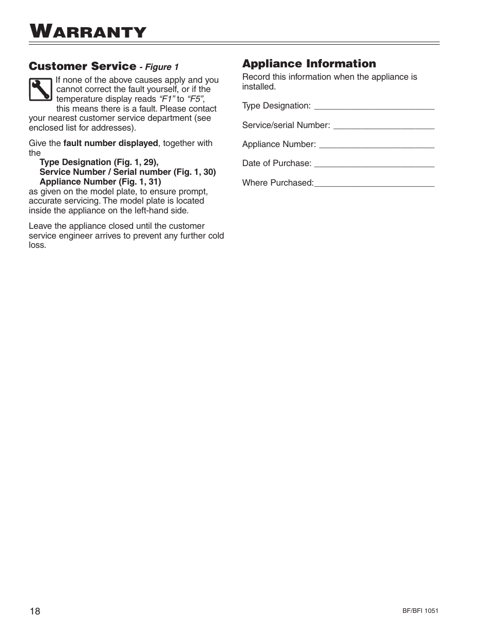 Arranty | Liebherr BF/BFI 1051 User Manual | Page 22 / 23