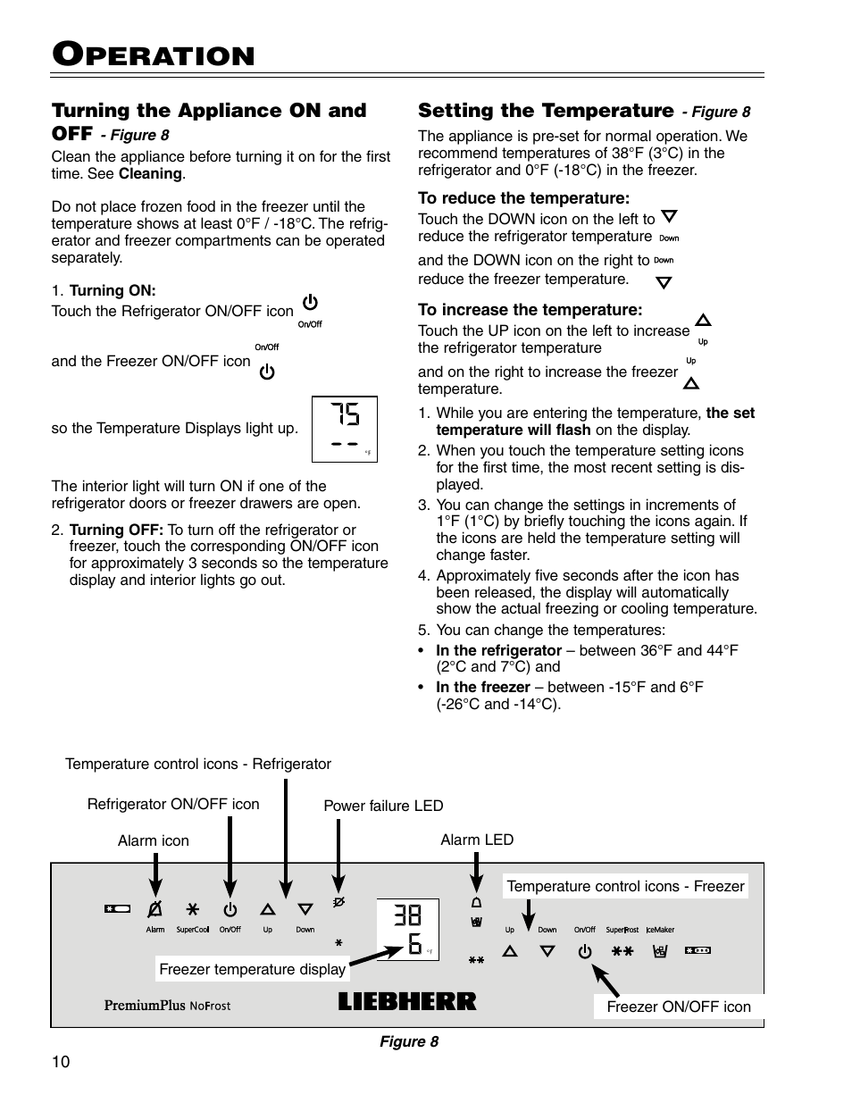 Peration | Liebherr CS 7081411-00 User Manual | Page 10 / 26