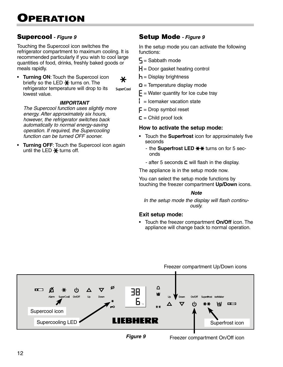 Peration | Liebherr CS 7081411-00 User Manual | Page 12 / 26