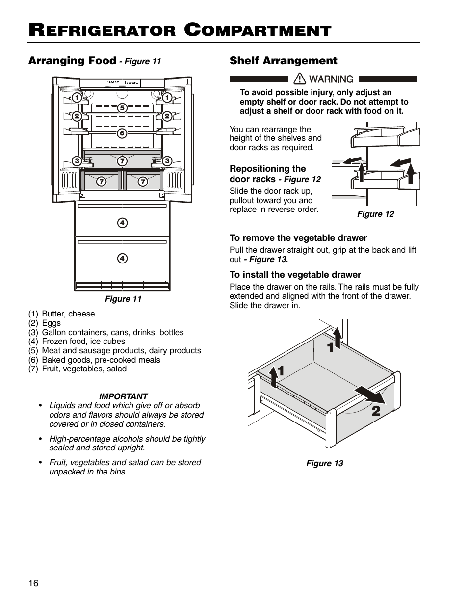 Efrigerator, Ompartment | Liebherr CS 7081411-00 User Manual | Page 16 / 26
