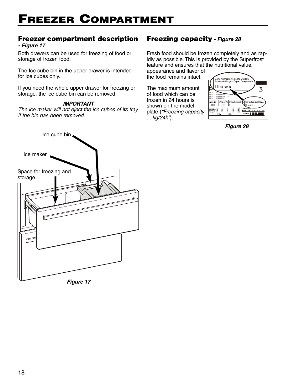 Reezer, Ompartment | Liebherr CS 7081411-00 User Manual | Page 18 / 26