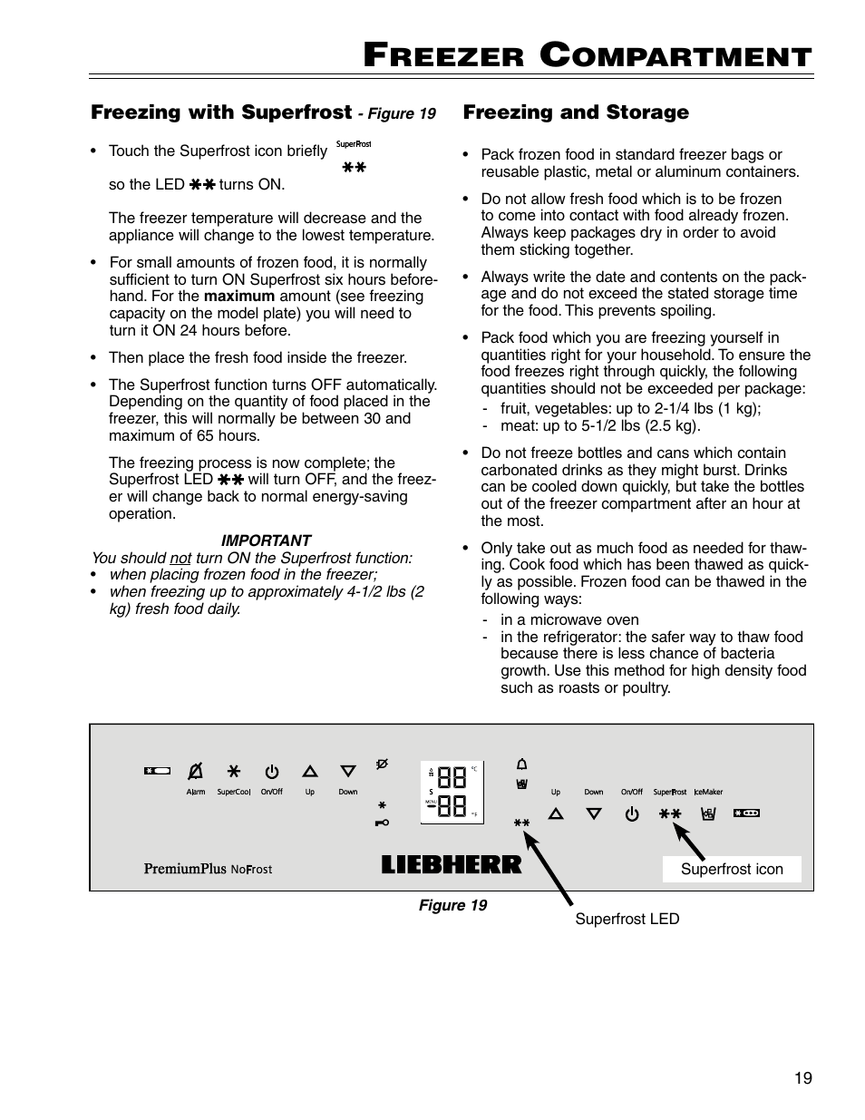 Reezer, Ompartment | Liebherr CS 7081411-00 User Manual | Page 19 / 26