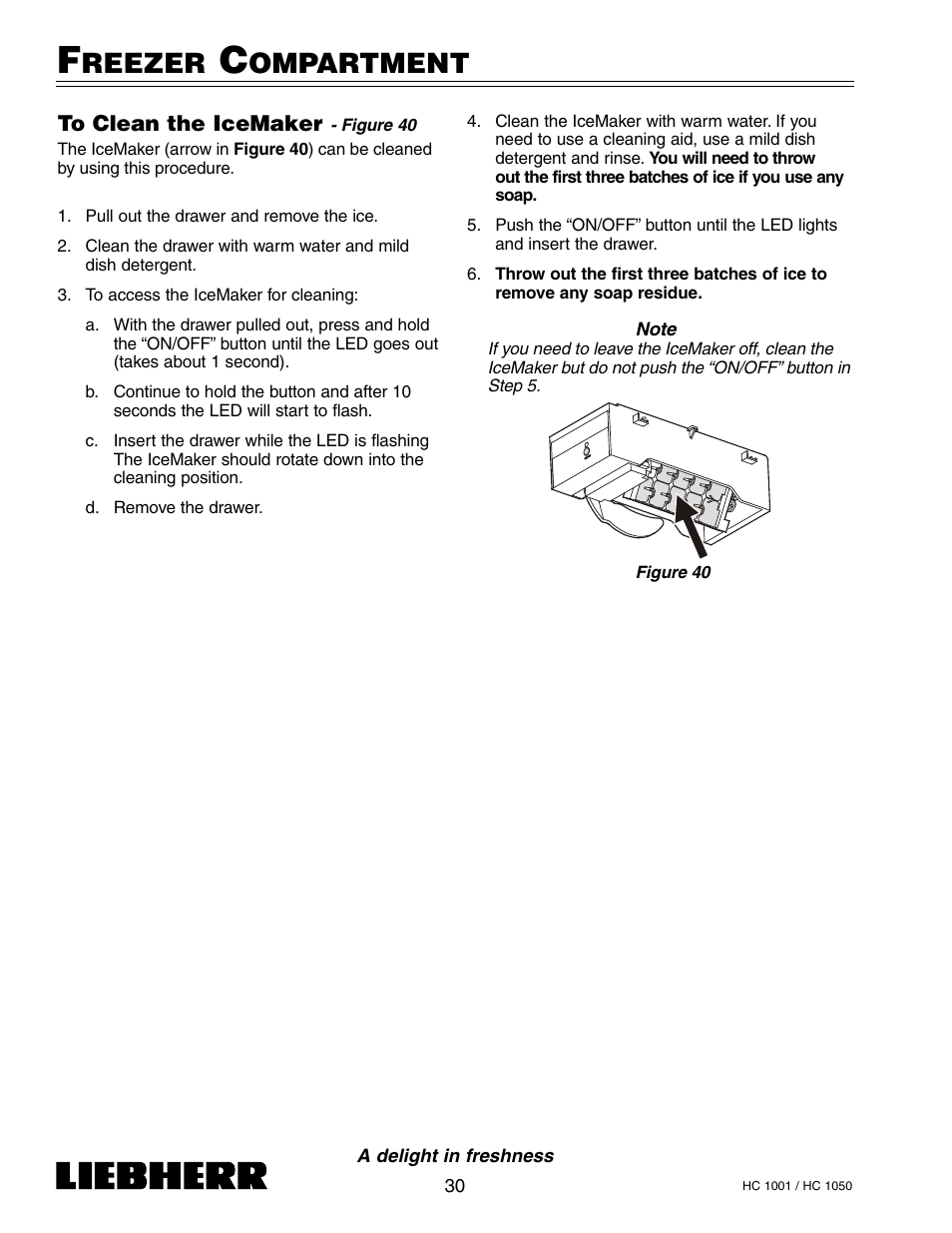 Reezer, Ompartment | Liebherr HC1050 User Manual | Page 35 / 39