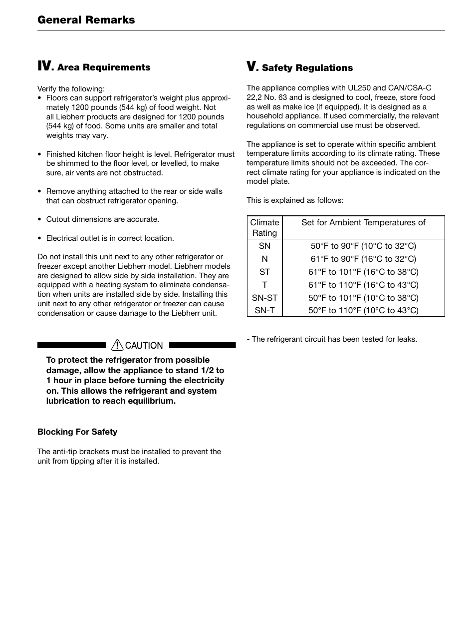 General remarks | Liebherr 48 User Manual | Page 9 / 16