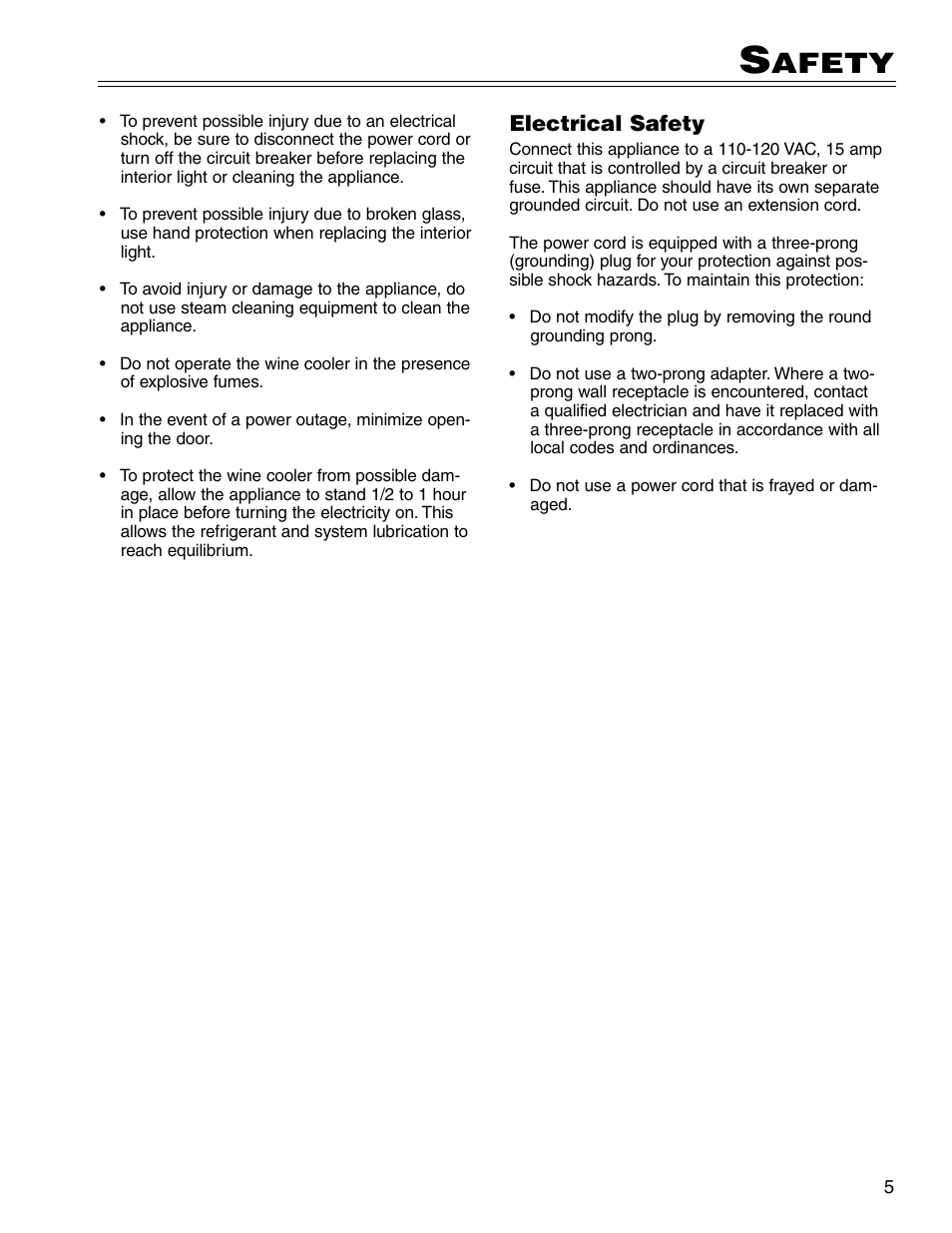 Afety | Liebherr WU 40 User Manual | Page 5 / 16