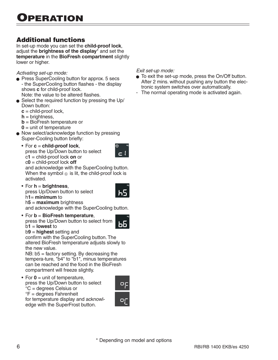 Peration | Liebherr RBI 1400 User Manual | Page 10 / 19