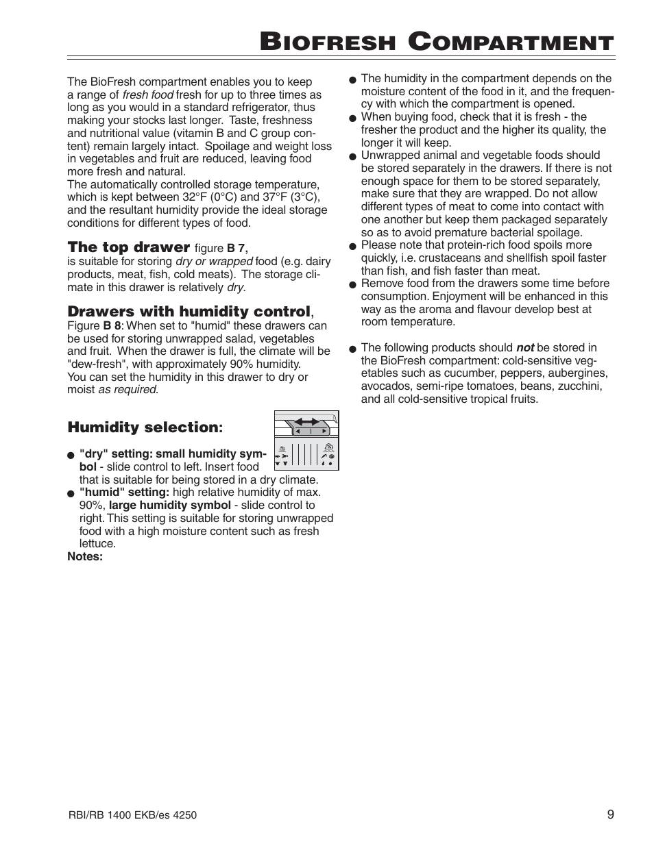 Iofresh, Ompartment | Liebherr RBI 1400 User Manual | Page 13 / 19