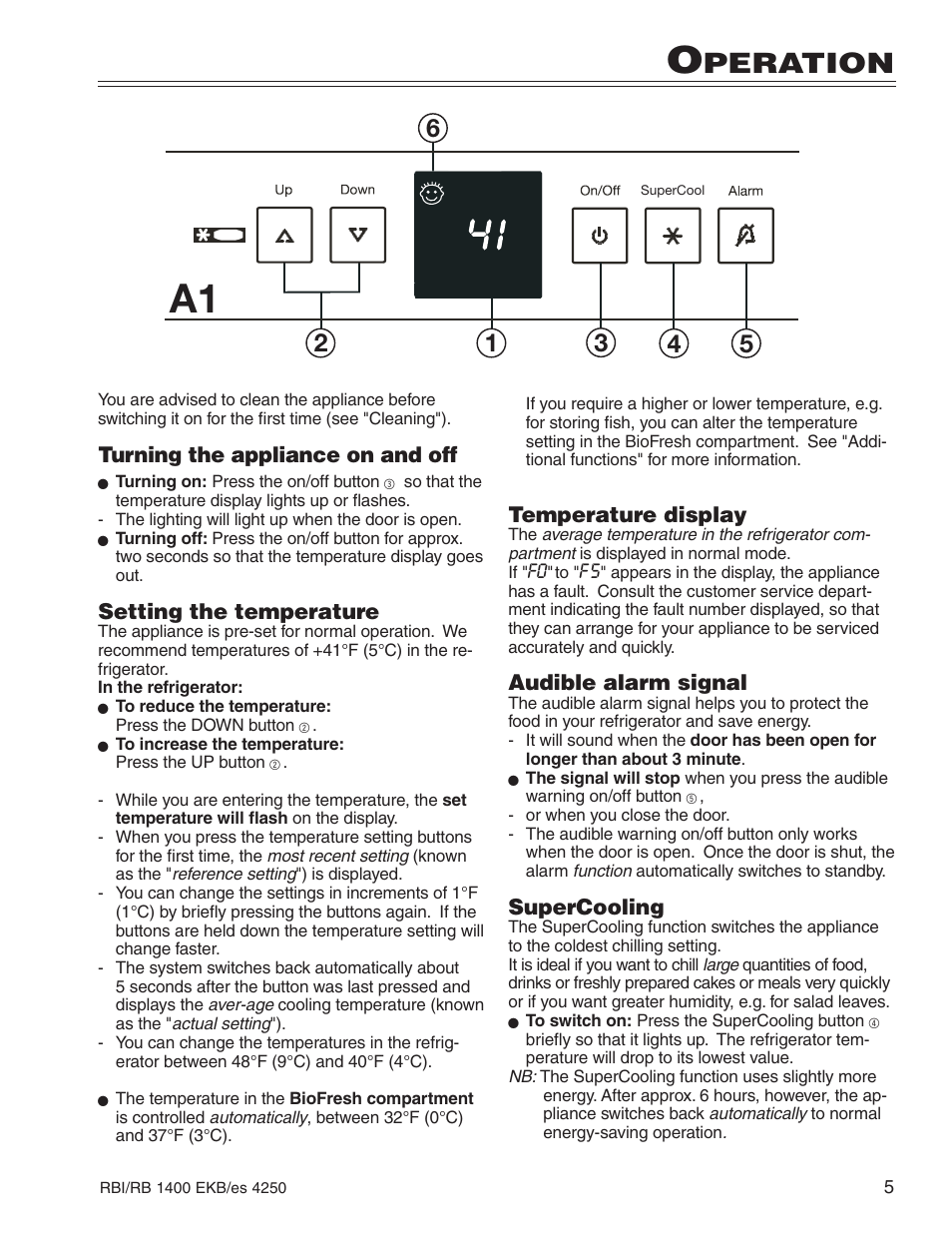 Peration | Liebherr RBI 1400 User Manual | Page 9 / 19