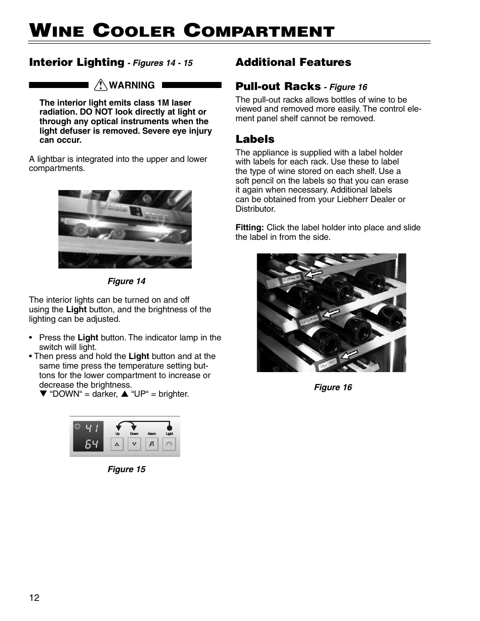 Ooler, Ompartment | Liebherr WS 40 User Manual | Page 12 / 17