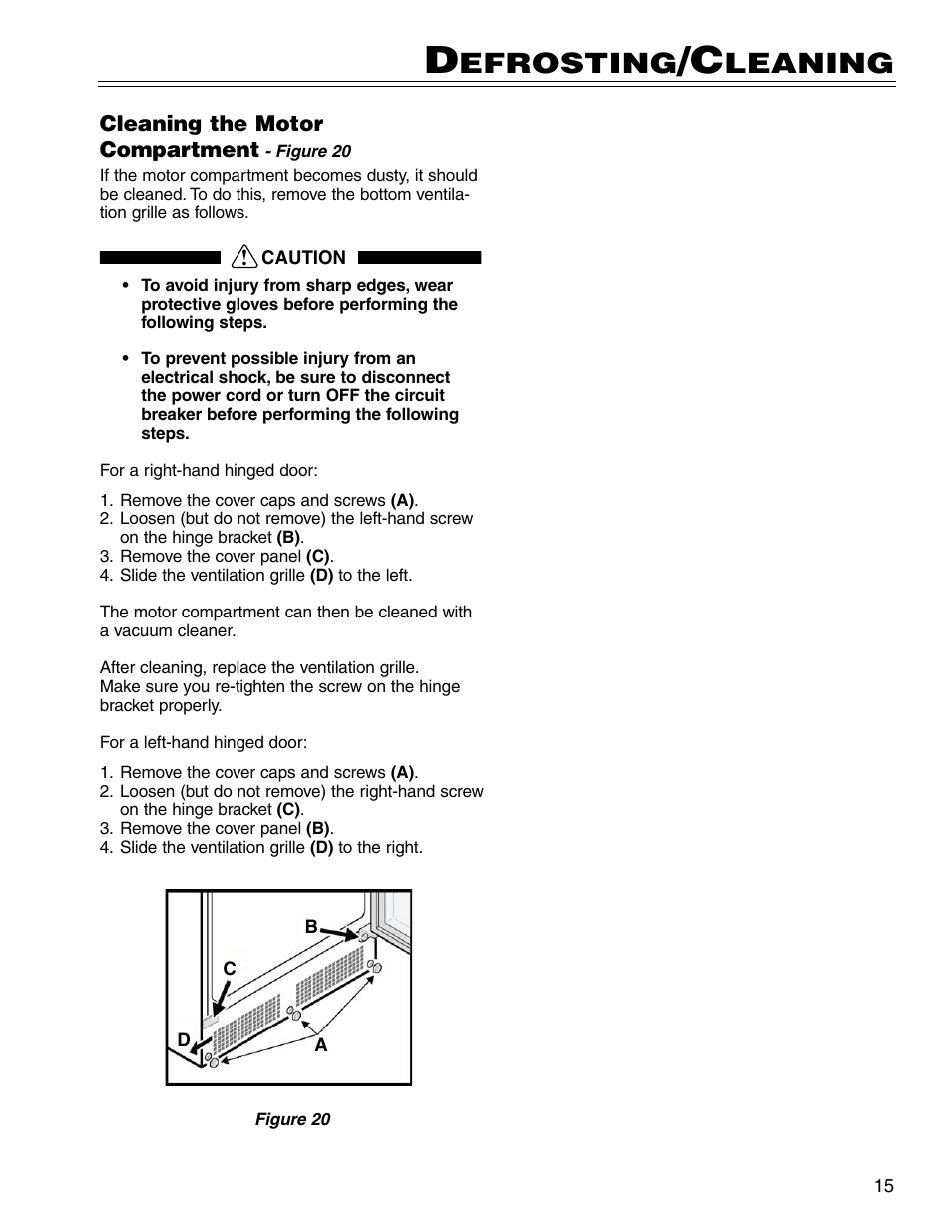 Efrosting, Leaning | Liebherr WS 40 User Manual | Page 15 / 17