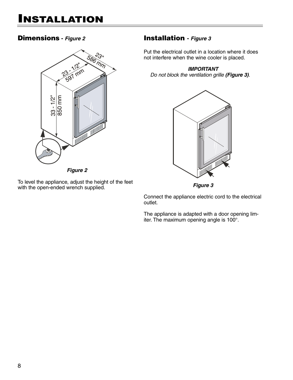 Nstallation | Liebherr WS 40 User Manual | Page 8 / 17