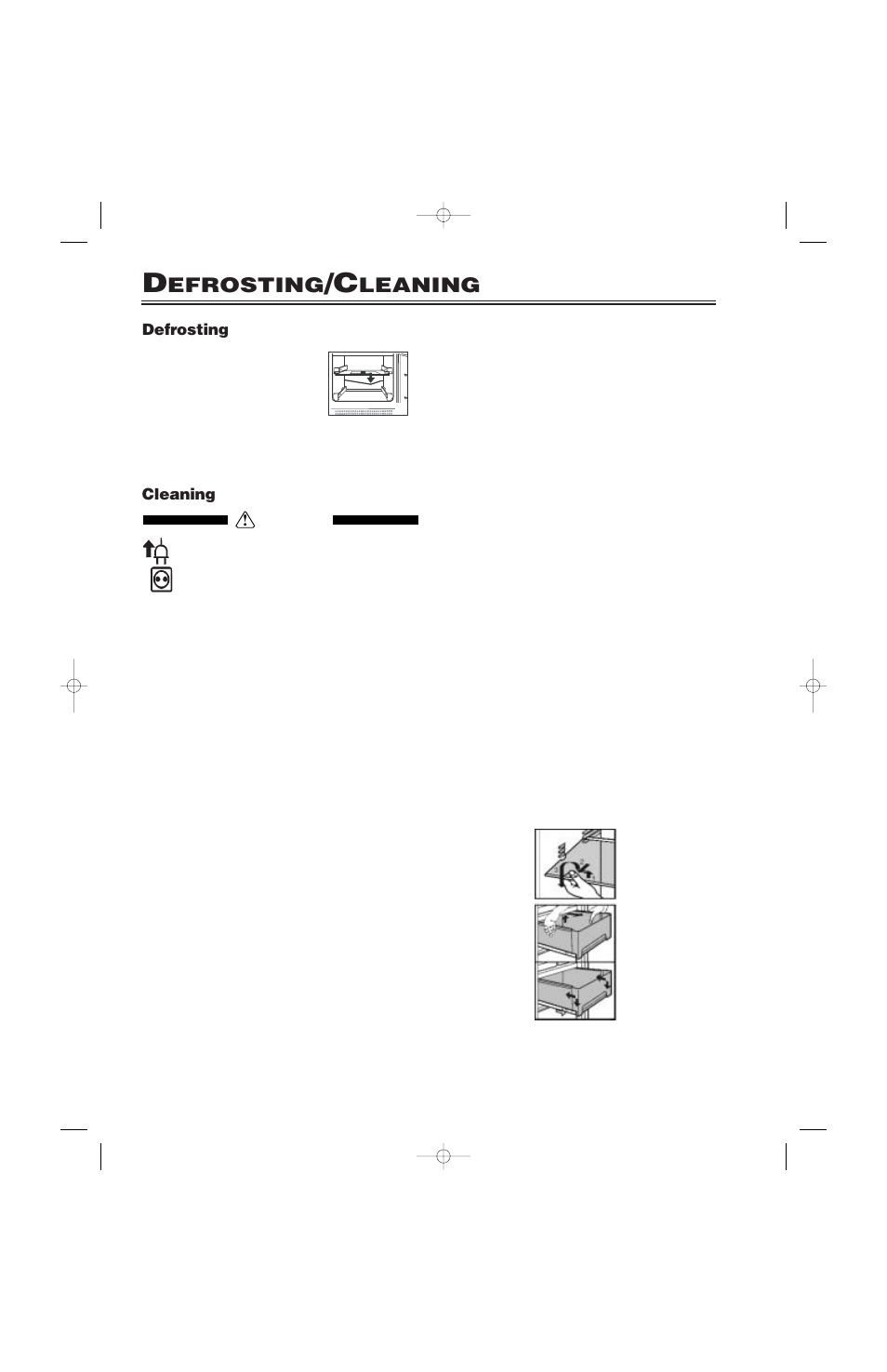 Efrosting, Leaning | Liebherr 7082 User Manual | Page 20 / 27