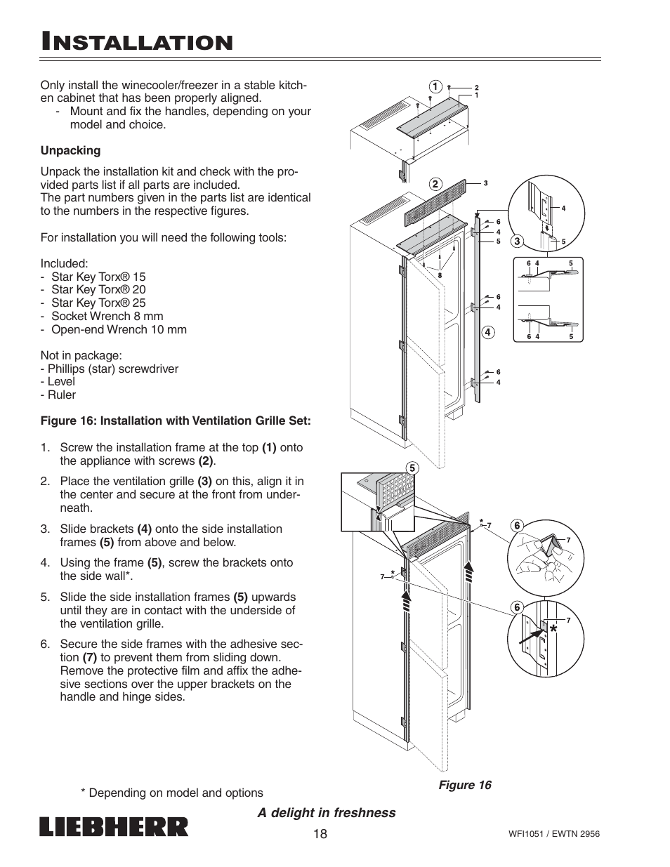 Nstallation | Liebherr EWTN User Manual | Page 20 / 35