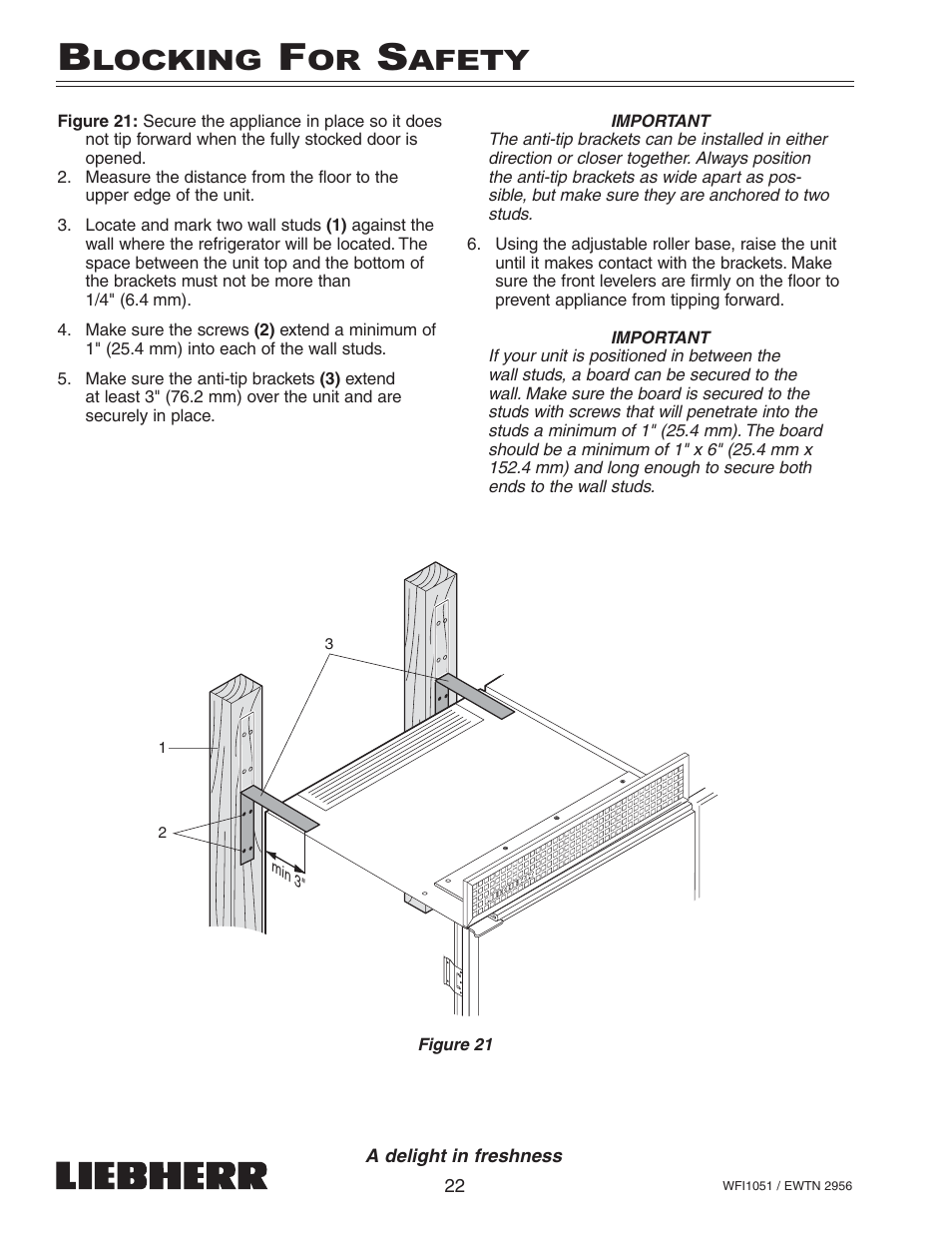 Locking, Afety | Liebherr EWTN User Manual | Page 24 / 35
