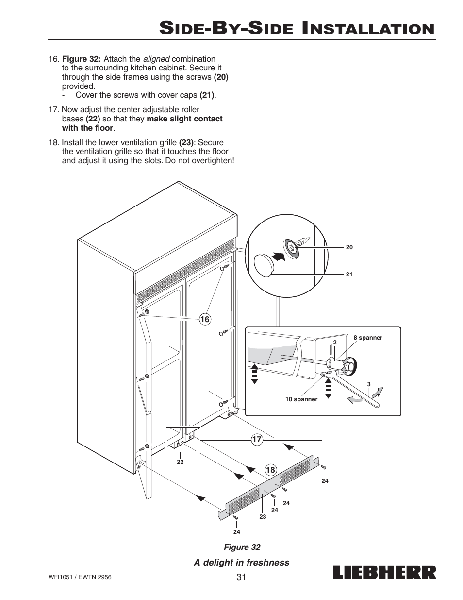 Nstallation | Liebherr EWTN User Manual | Page 33 / 35