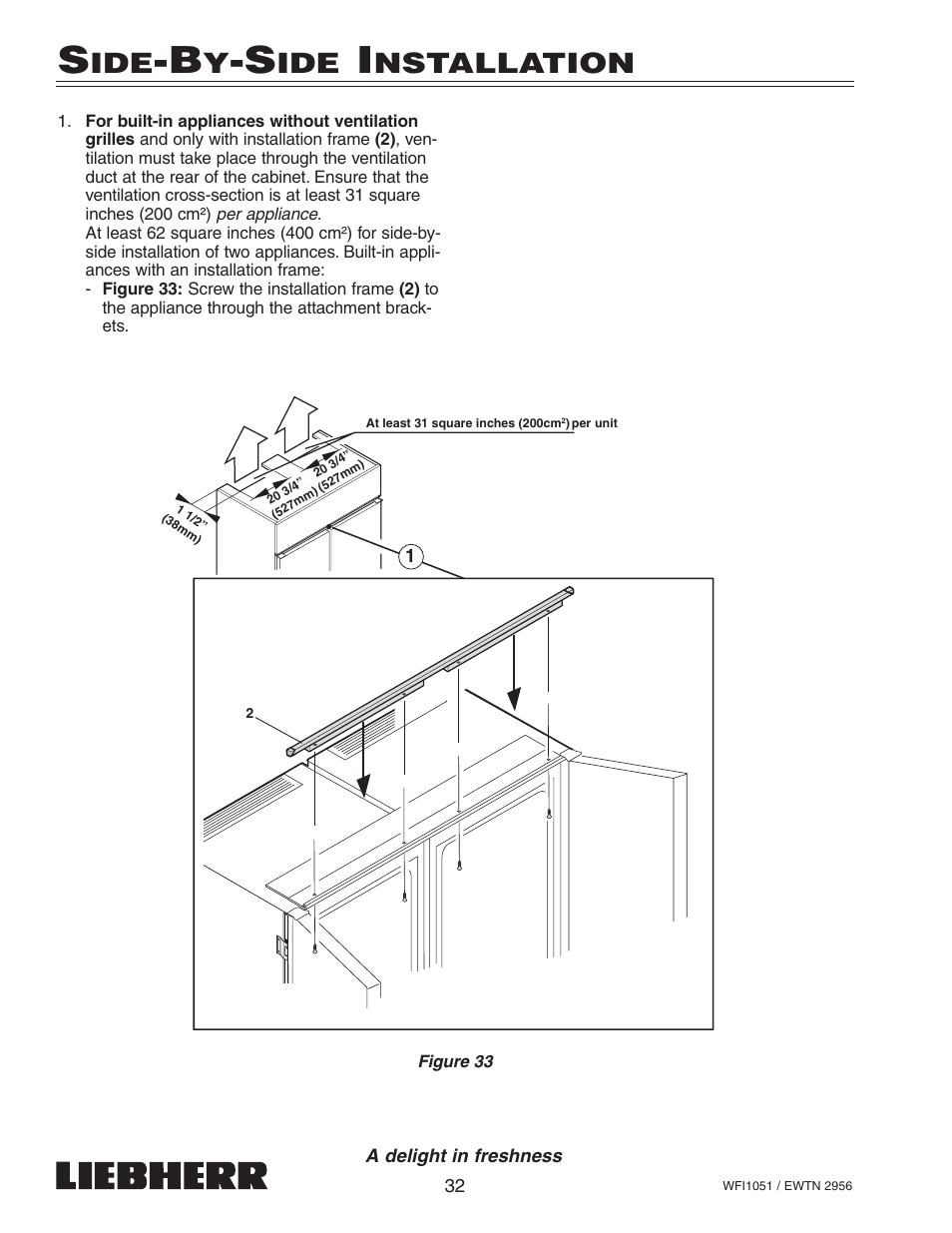 Nstallation | Liebherr EWTN User Manual | Page 34 / 35