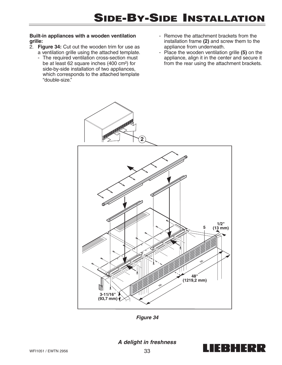 Nstallation | Liebherr EWTN User Manual | Page 35 / 35