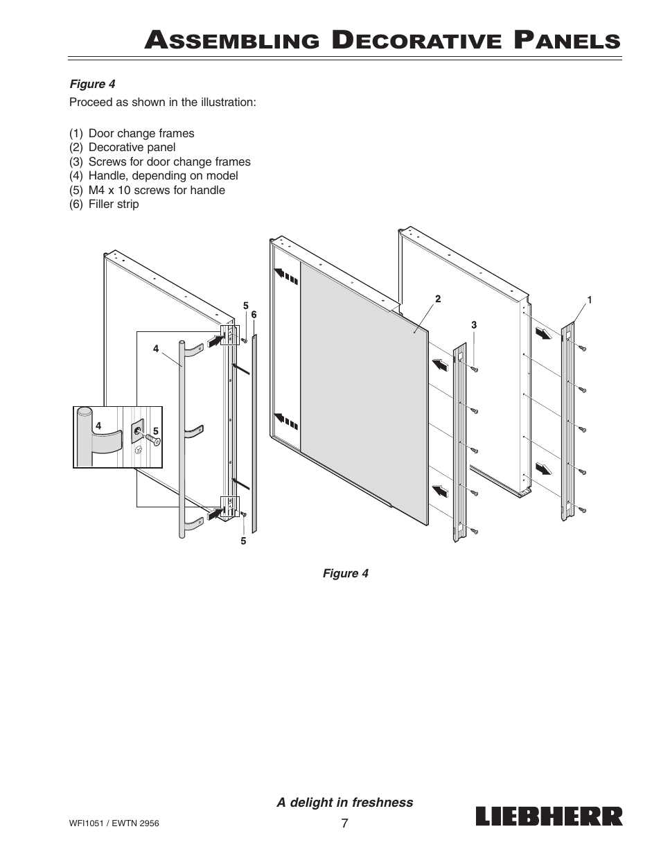 Ssembling, Ecorative, Anels | Liebherr EWTN User Manual | Page 9 / 35