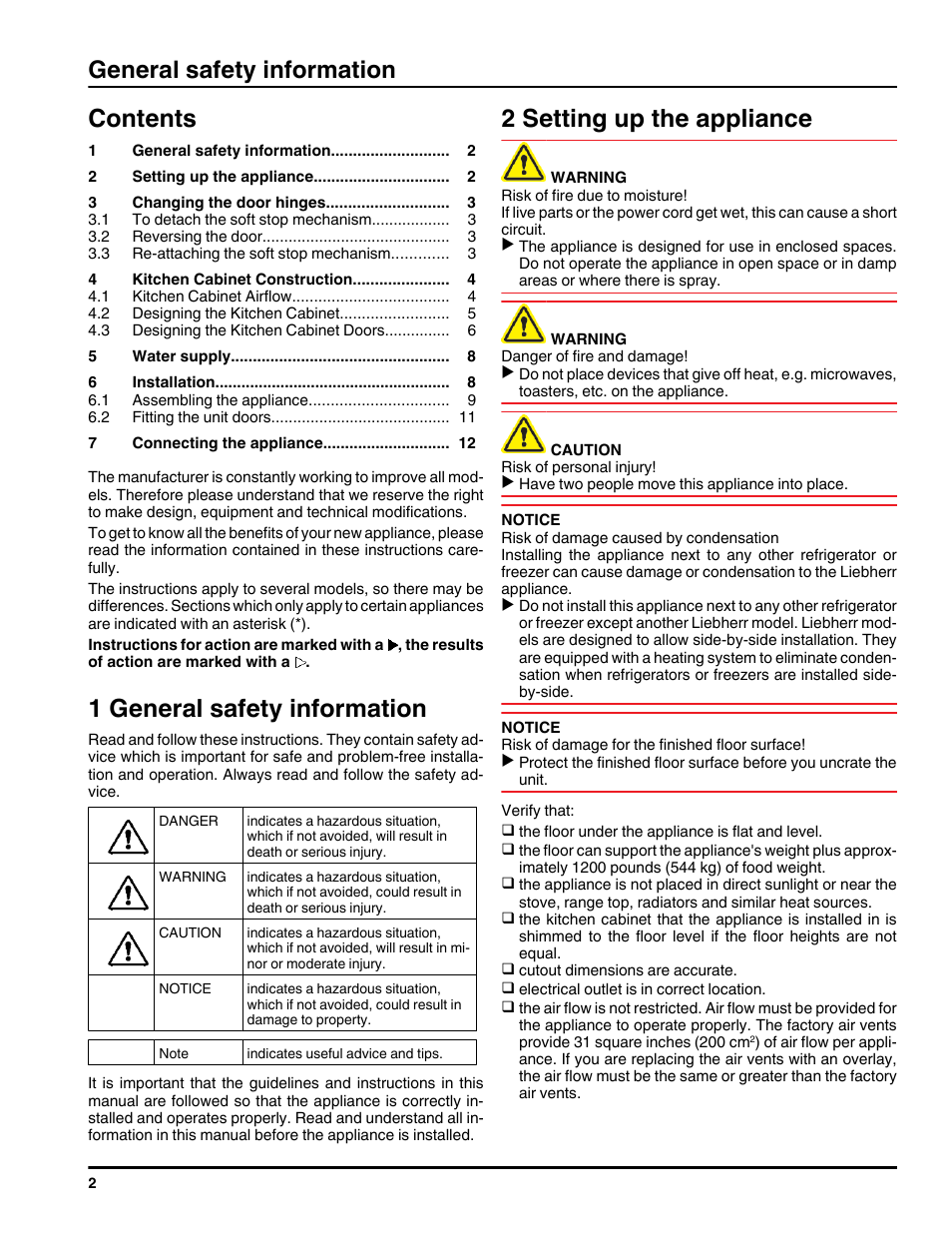 Liebherr HC1001 User Manual | Page 2 / 14