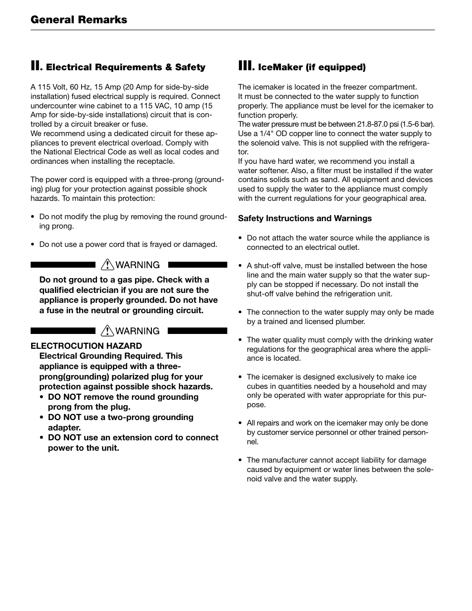 General remarks | Liebherr 60 User Manual | Page 8 / 20