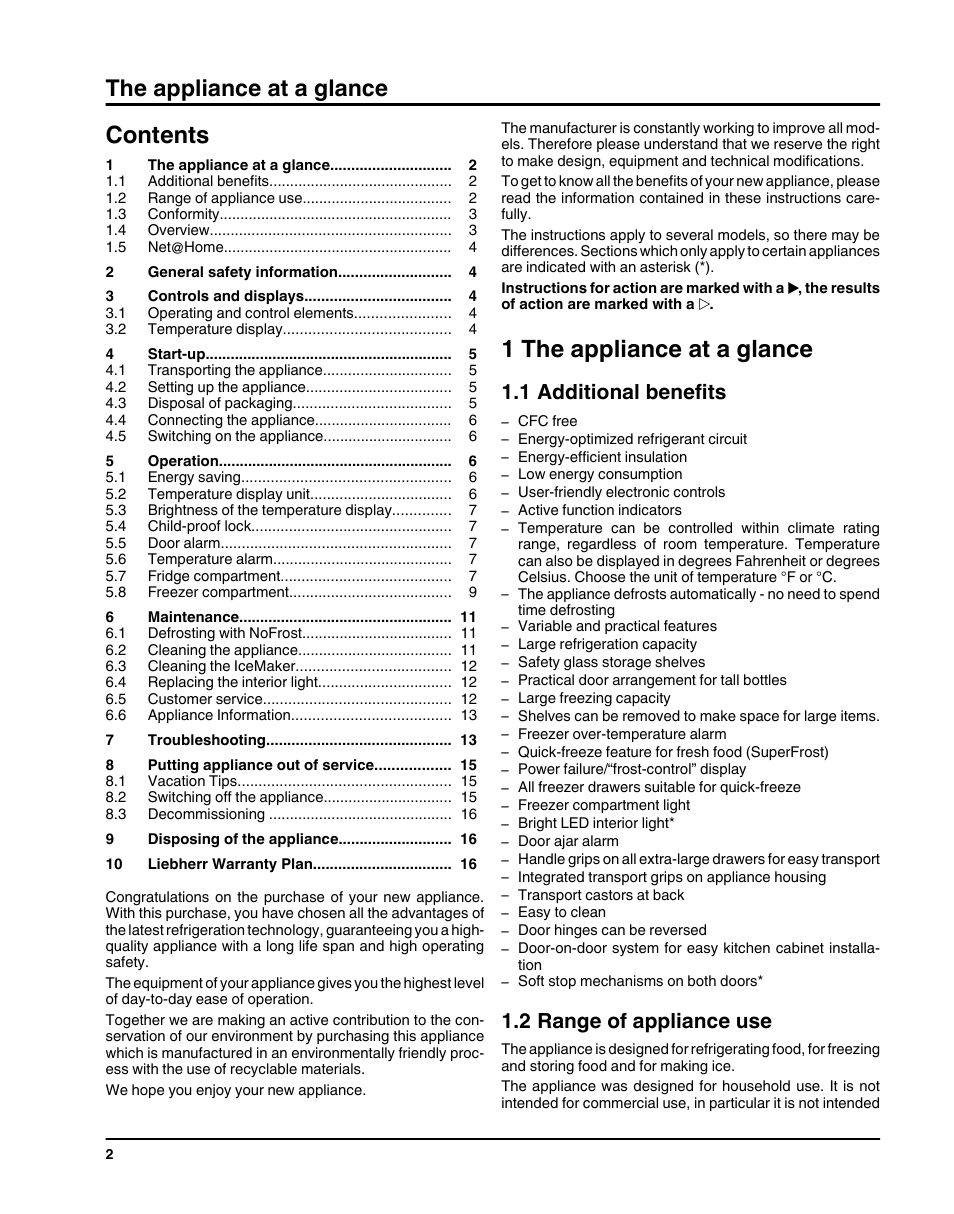 Liebherr HC1011 User Manual | Page 2 / 52