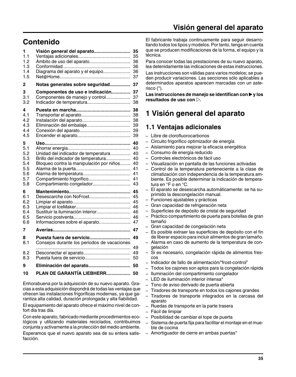 Liebherr HC1011 User Manual | Page 35 / 52