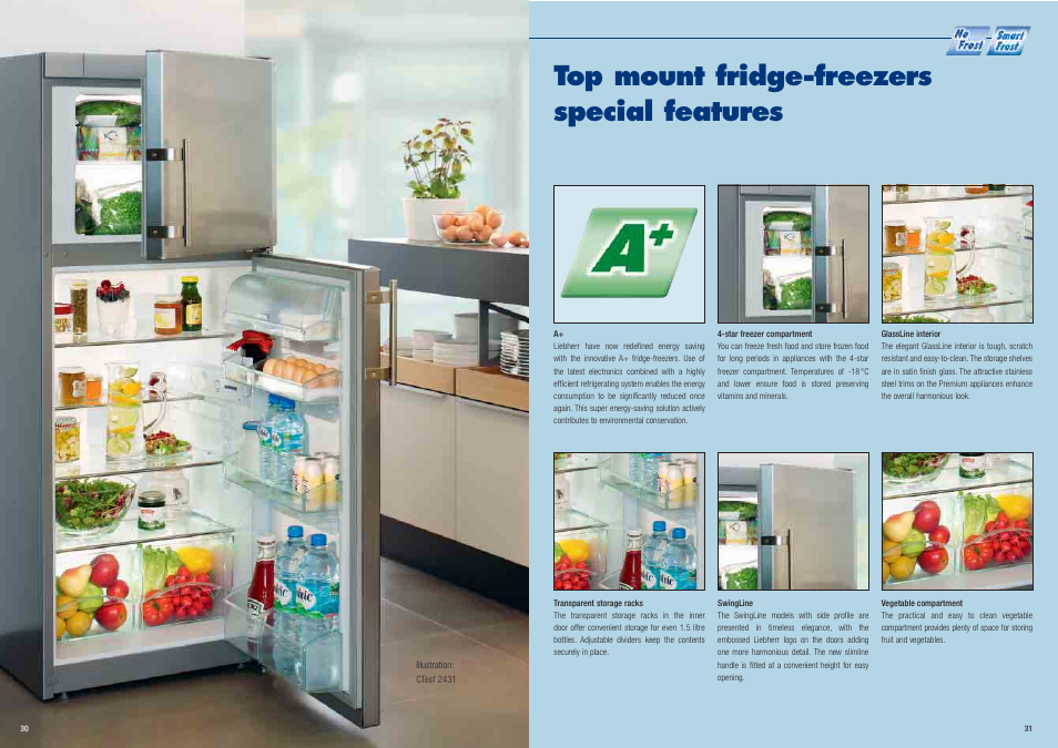 Top mount fridge-freezers special features | Liebherr Freestanding Refrigerator User Manual | Page 16 / 38