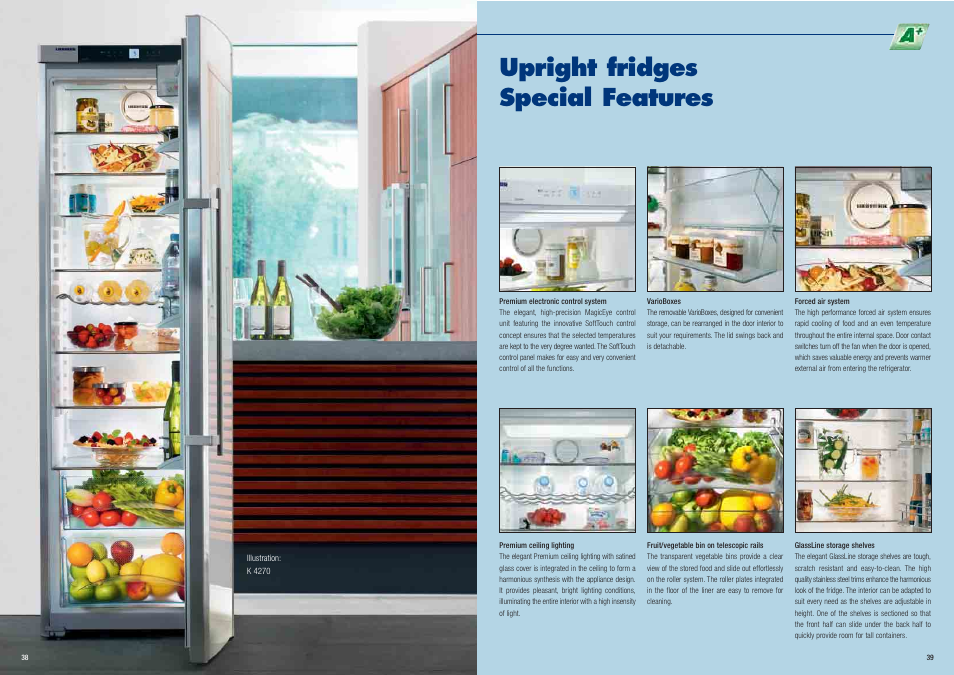 Upright fridges special features | Liebherr Freestanding Refrigerator User Manual | Page 20 / 38