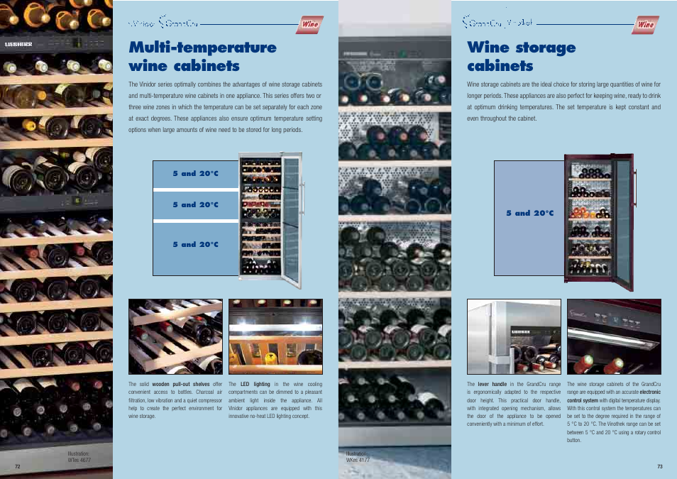 Multi-temperature wine cabinets, Wine storage cabinets | Liebherr Freestanding Refrigerator User Manual | Page 37 / 38