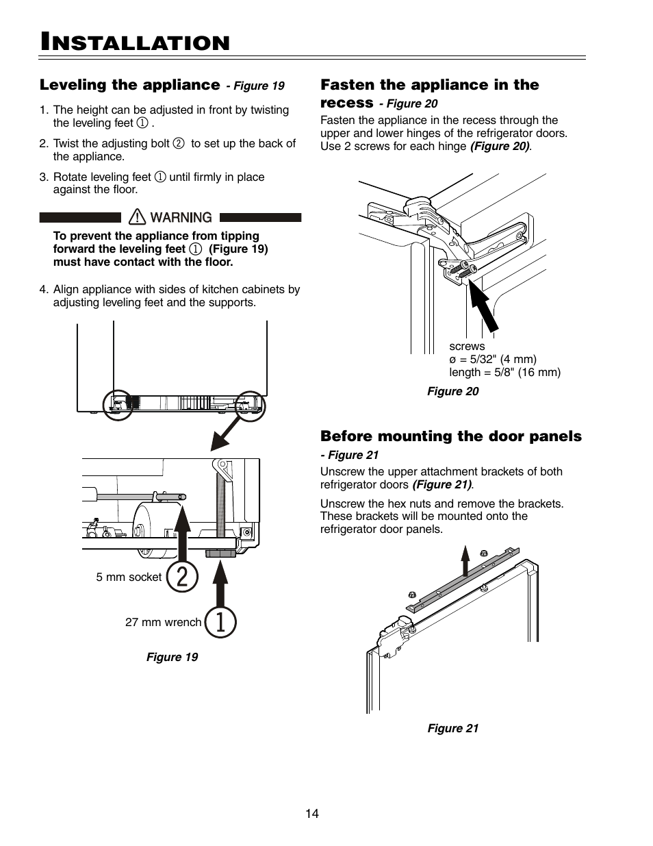 Nstallation | Liebherr HC 20 User Manual | Page 14 / 18