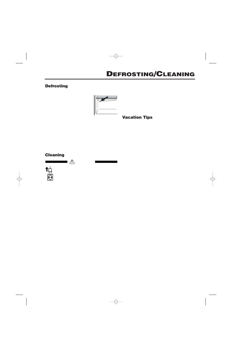 Efrosting, Leaning | Liebherr CI16 User Manual | Page 20 / 26