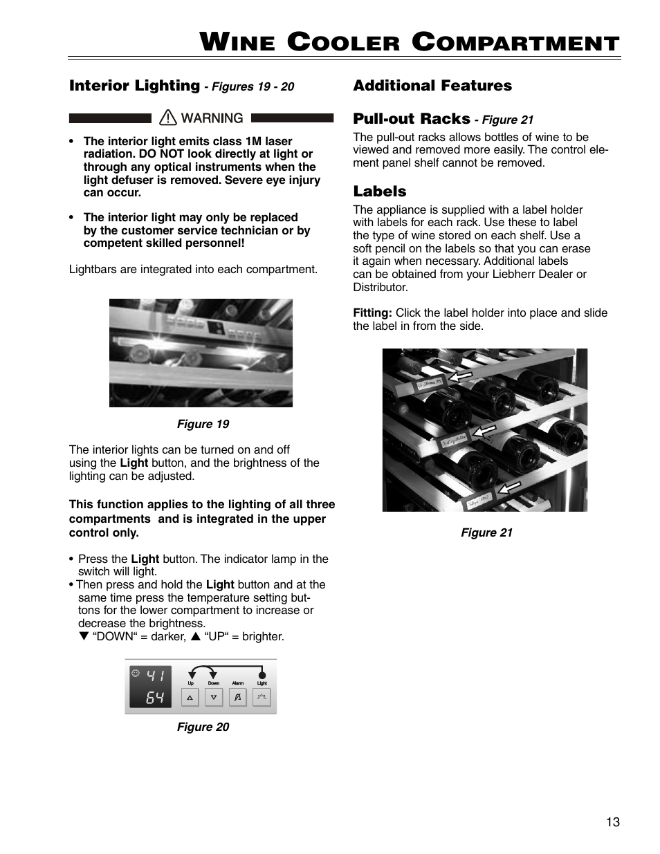 Ooler, Ompartment | Liebherr WS14300 User Manual | Page 13 / 17