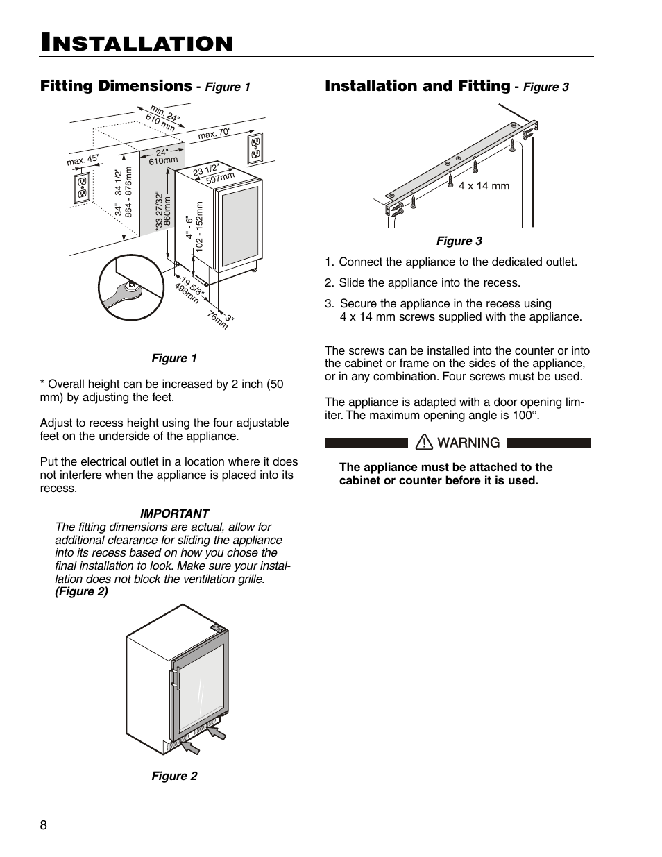 Nstallation | Liebherr RU500 User Manual | Page 8 / 15