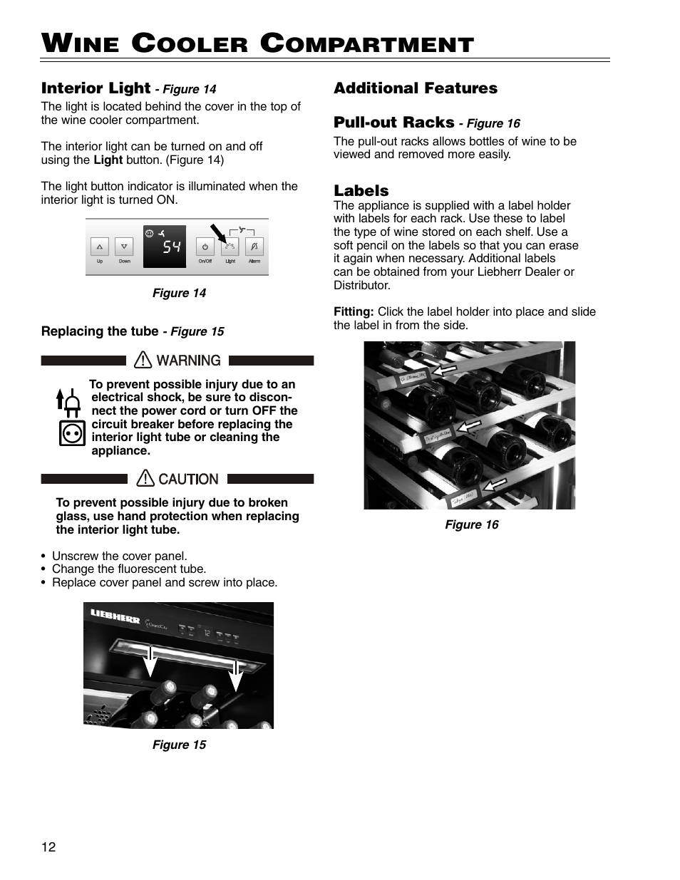 Ooler, Ompartment | Liebherr WU 56 User Manual | Page 12 / 16