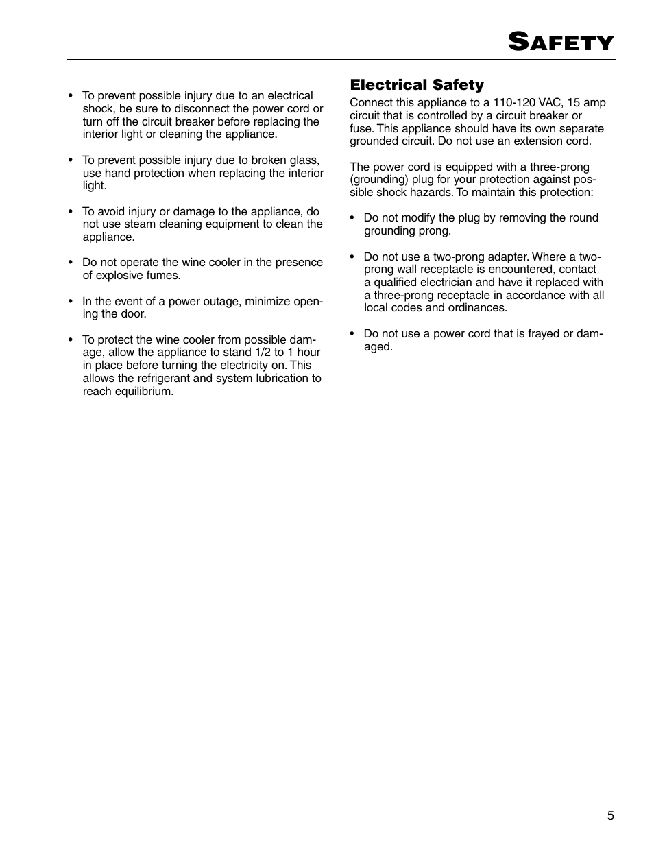 Afety | Liebherr WU 56 User Manual | Page 5 / 16