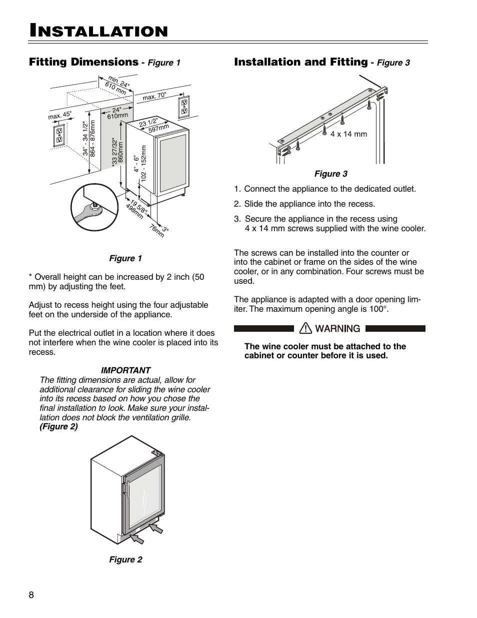 Nstallation | Liebherr WU 56 User Manual | Page 8 / 16