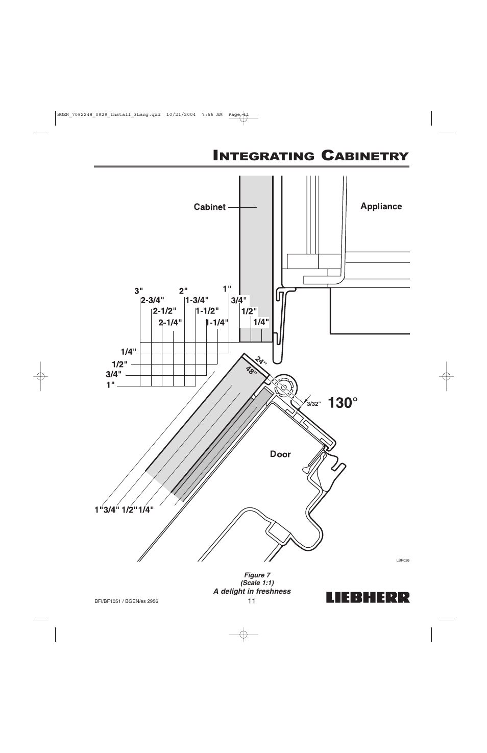 Ntegrating, Abinetry | Liebherr BF1051 User Manual | Page 13 / 110