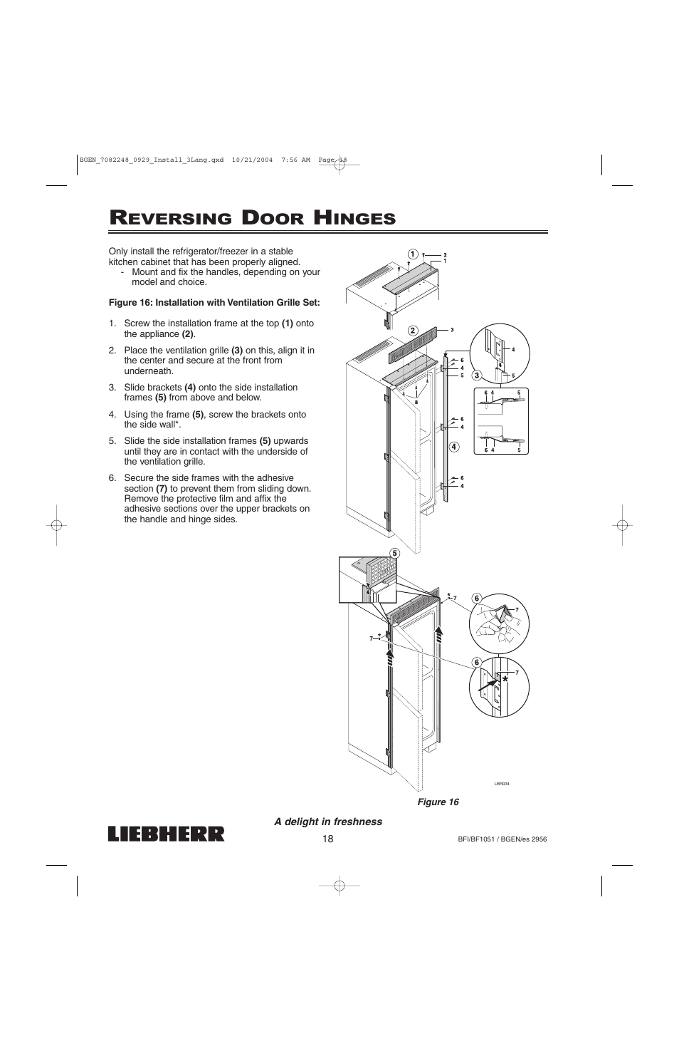 Eversing, Inges | Liebherr BF1051 User Manual | Page 20 / 110