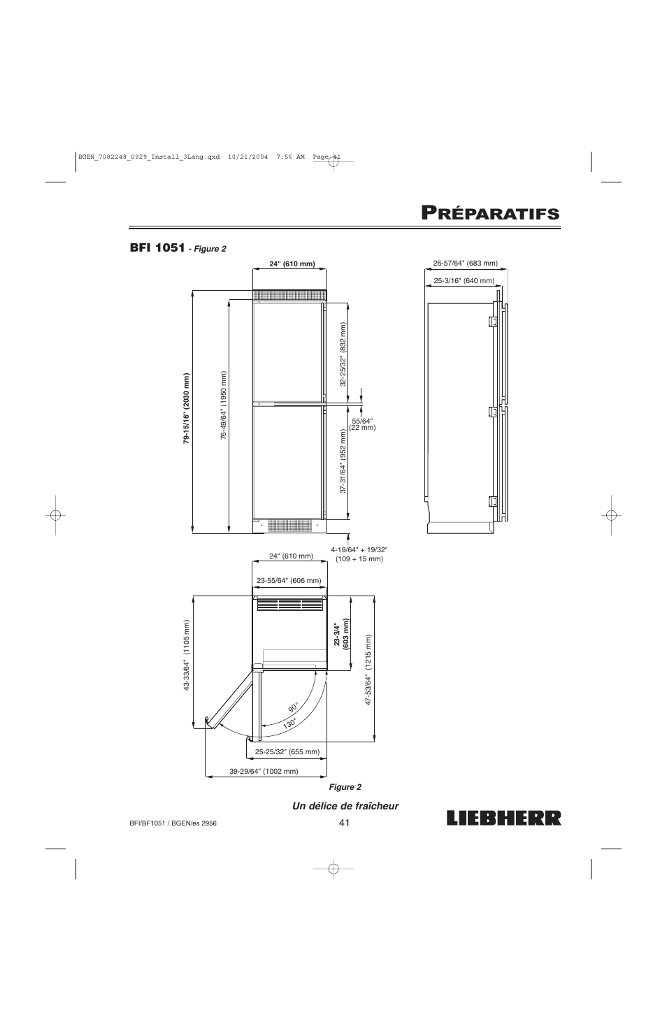 Réparatifs, Bfi 1051 | Liebherr BF1051 User Manual | Page 43 / 110