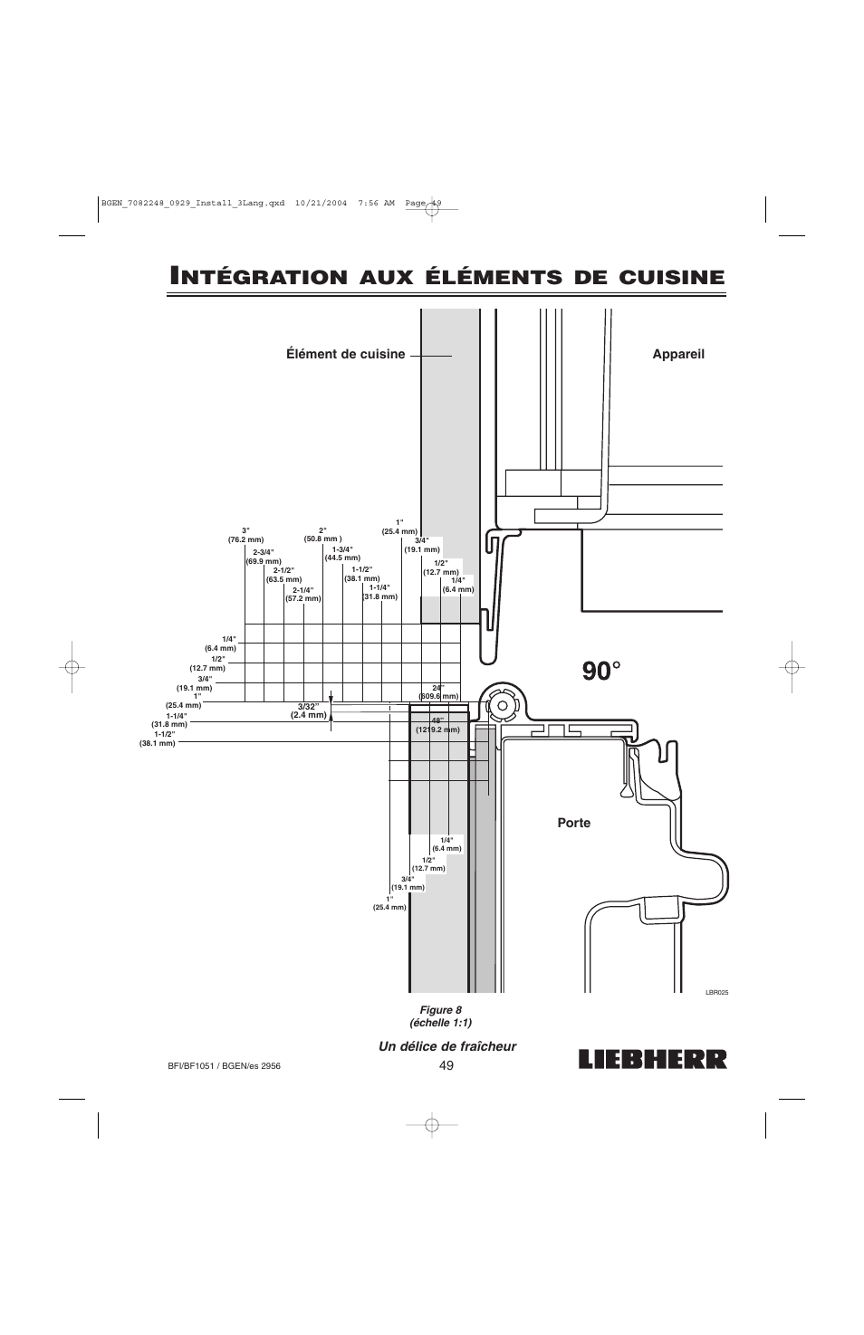 Ntégration aux éléments de cuisine, Ca d, Un délice de fraîcheur | Appareil élément de cuisine porte | Liebherr BF1051 User Manual | Page 51 / 110