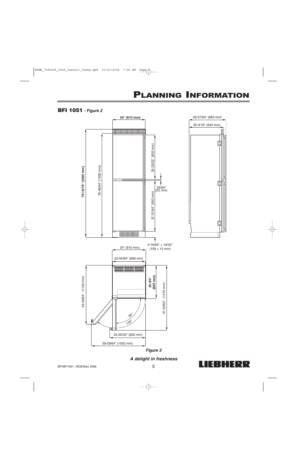 Lanning, Nformation, Bfi 1051 | Liebherr BF1051 User Manual | Page 7 / 110