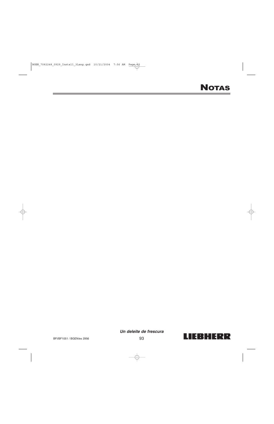 Otas | Liebherr BF1051 User Manual | Page 95 / 110